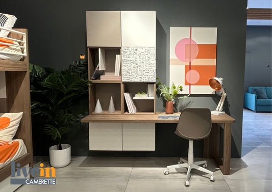 Cameretta con letto a castello scorrevole + Maxi Cabina Armadio X170