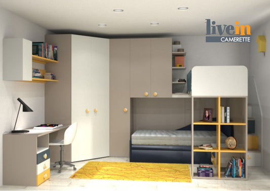 Cameretta X120 Soppalco con Cabina Armadio