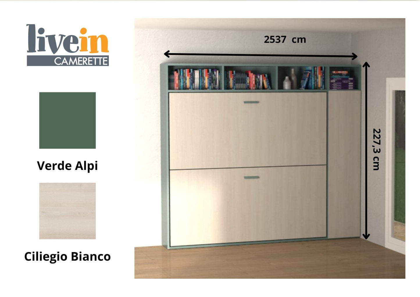 Letto a Scomparsa Doppio 'Magic'