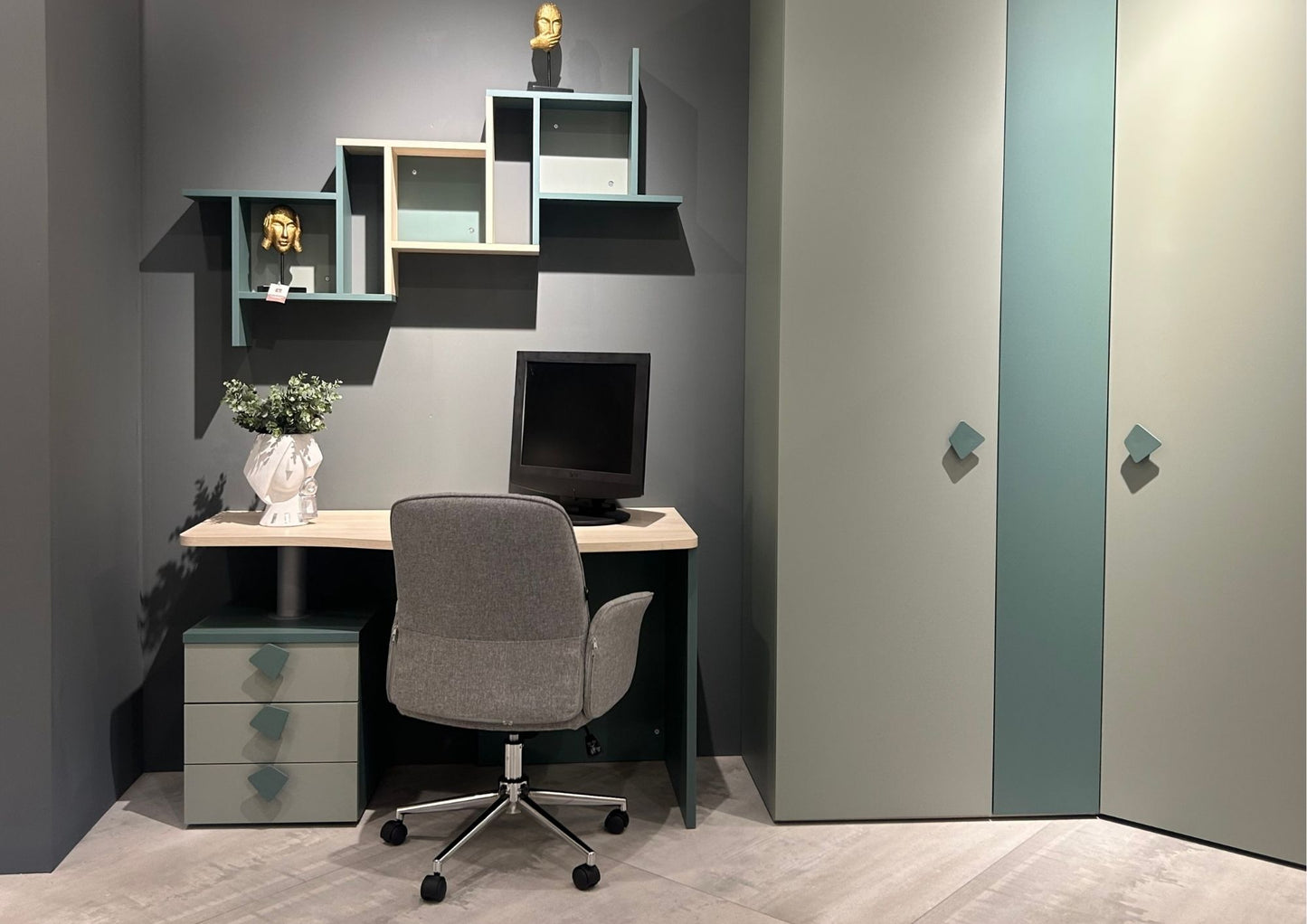 Cameretta con letti multifunzione Maxi e Cabina Armadio X150