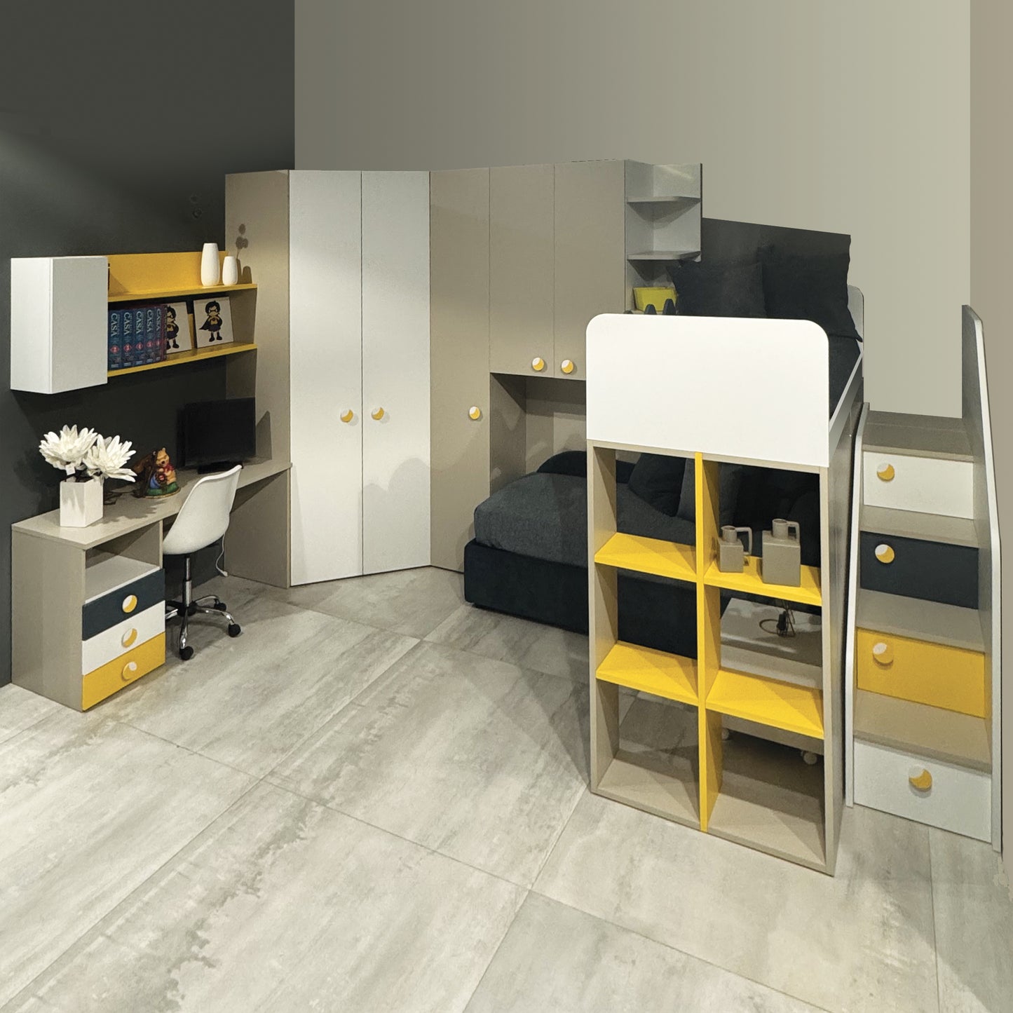 Cameretta X120 Soppalco con Cabina Armadio