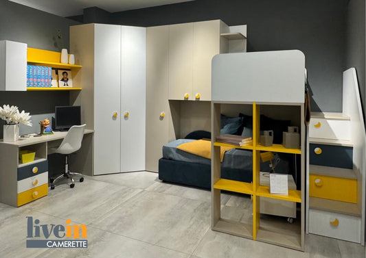 Cameretta X120 Soppalco con Cabina Armadio